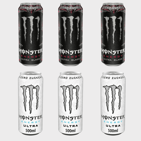 Monster Energy Mix – Ultra Black & Ultra White 0,5l | Zuckerfrei | Energy Drink Duo