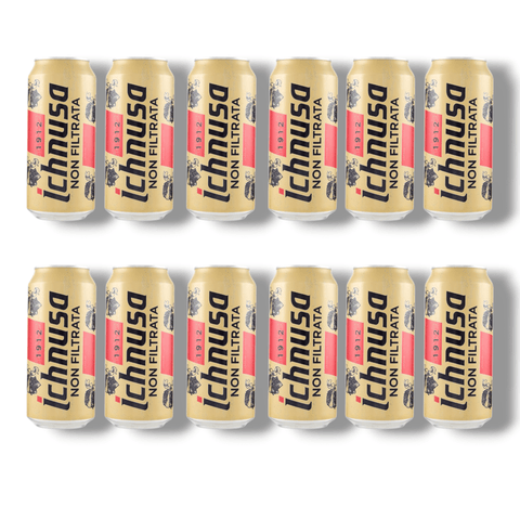 Ichnusa Non Filtrata 0,5 l Dose – Ungefiltertes sardisches Lagerbier 5,0 % Vol.