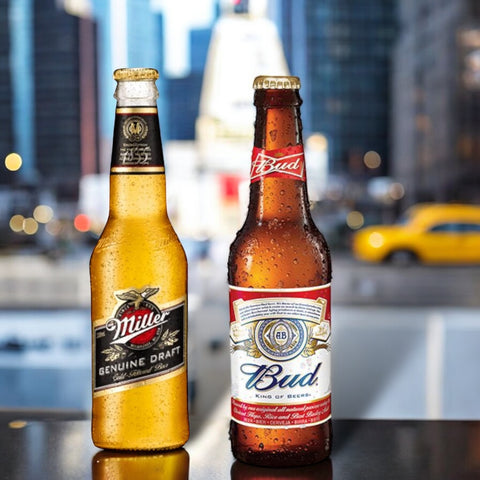 Biermixpaket mit Miller Genuine Draft und Bud Beer 