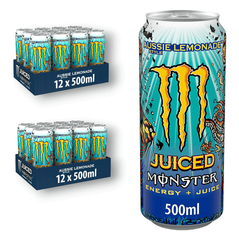 Monster Juice 0,5l- Aussie Style Lemonade - Energy + Juice - Exotische Limonade