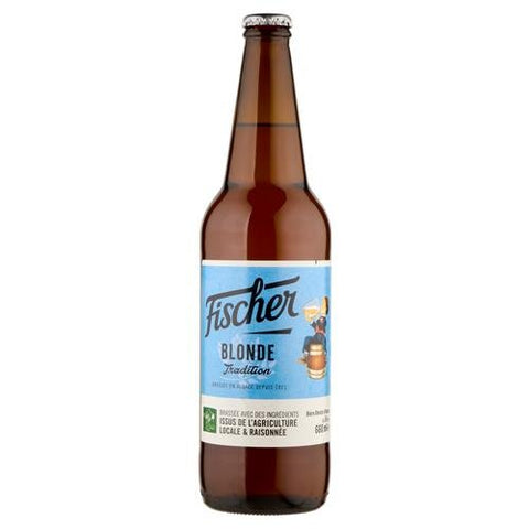 Fischer Blonde Tradition 0,65 l – klassisches Elsässer Lagerbier mit 6% Vol.