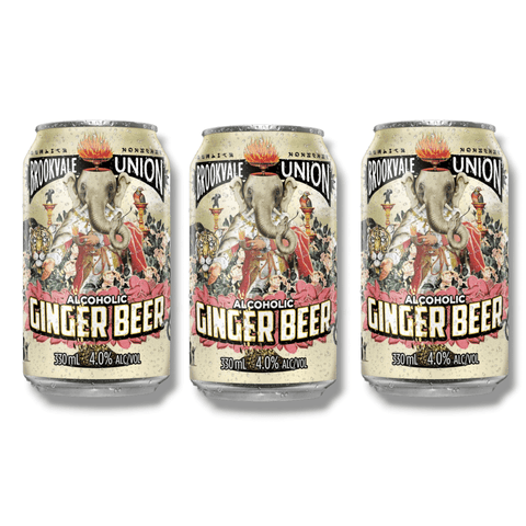 Brookvale Union Alcoholic Ginger Beer 0,33l – Premium Ingwerdrink 4,0 % Vol.