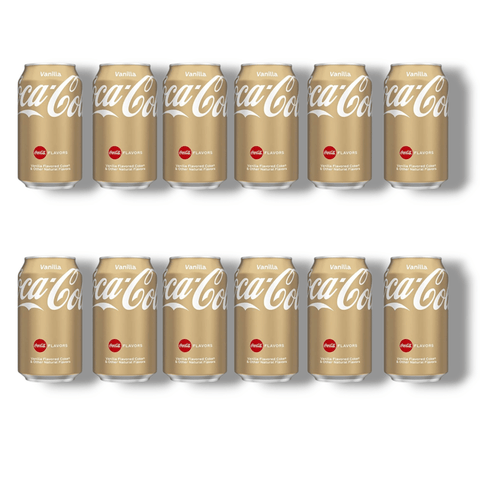 Coca-Cola Vanilla 12er-Pack – 12 Dosen mit der beliebten Vanille-Cola, ideal für Partys und Vorrat
