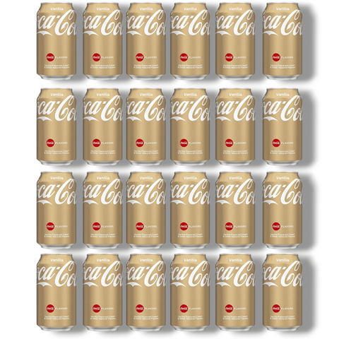 Coca-Cola Vanilla 24er-Pack – Große Vorratspackung mit 24 Dosen Vanille-Cola, perfekt für jeden Anlass