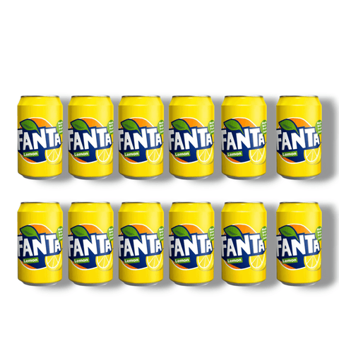 12er-Pack Fanta Lemon – zitronige Erfrischung in 12 Dosen, internationale Fanta-Variante