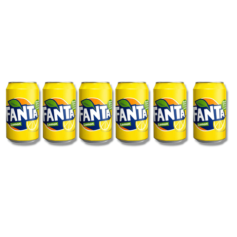  Fanta Lemon 6er-Pack – 6 spritzige Zitronenlimonaden à 330ml, ideal für Sommer & Vorrat
