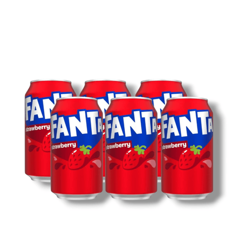 6er-Pack Fanta Strawberry – 6 Dosen Erdbeer-Fanta à 330ml, spritzige Limonade mit intensivem Erdbeergeschmack