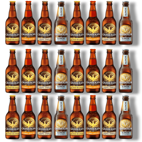 Grimbergen Bier Mixpaket – Belgische Braukunst im 4er-Set (Blanche, Blonde, Tripel, Dubbel)