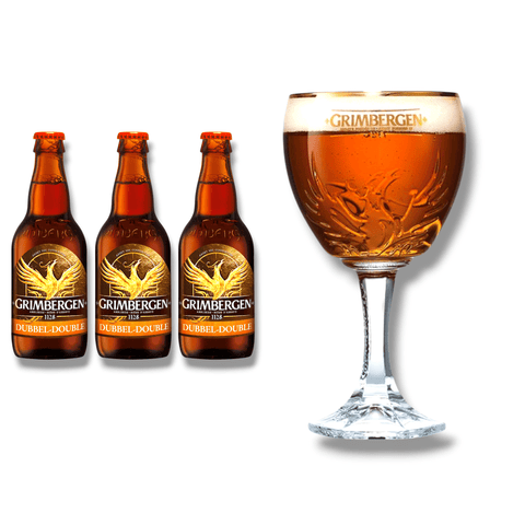 Grimbergen Bier mit Originalglas – mehrere Sorten zur Auswahl