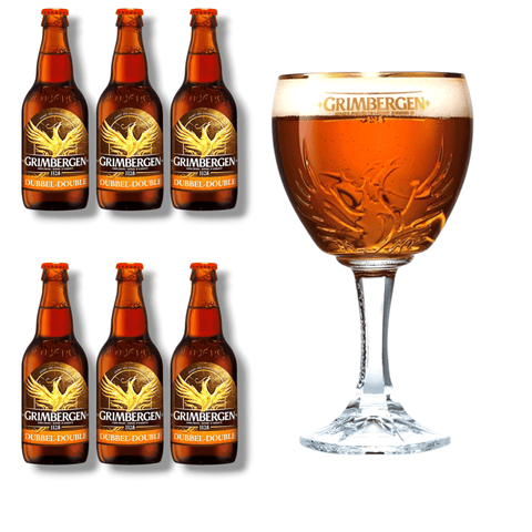 Grimbergen Bier mit Originalglas – mehrere Sorten zur Auswahl