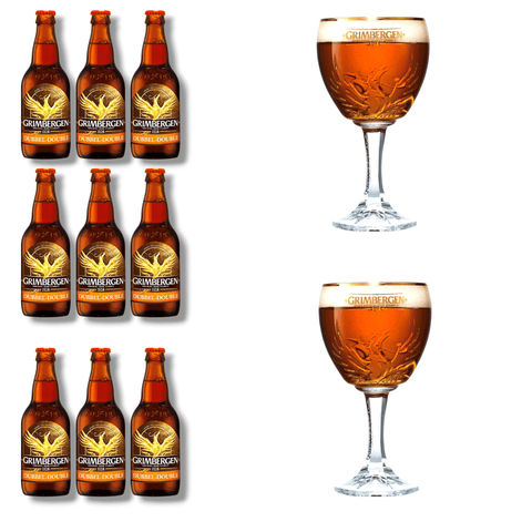 Grimbergen Bier mit Originalglas – mehrere Sorten zur Auswahl