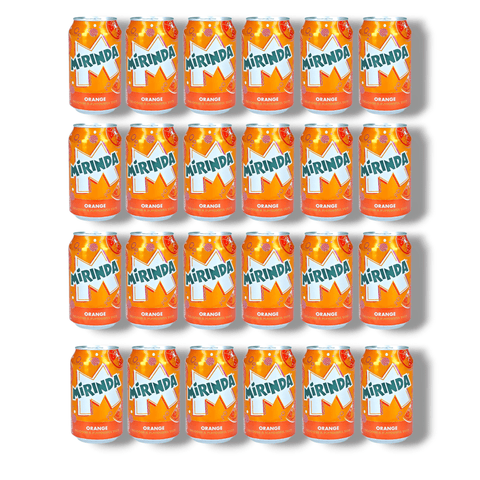 Mirinda Orange 24er-Pack – große Vorratsbox mit fruchtiger Orangenlimonade in Dosen