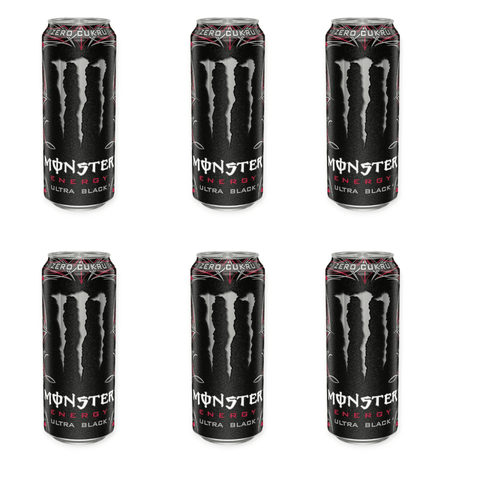 Monster Energy Ultra Black 6er-Pack – sechs 500ml Dosen Energy Drink