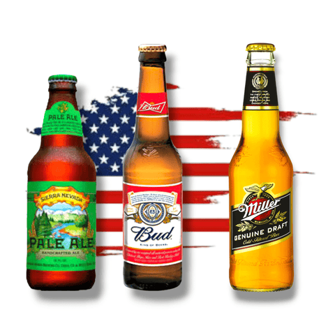 Amerikanisches Bier-Set – Sierra Nevada, Bud & Miller – 3er Mix