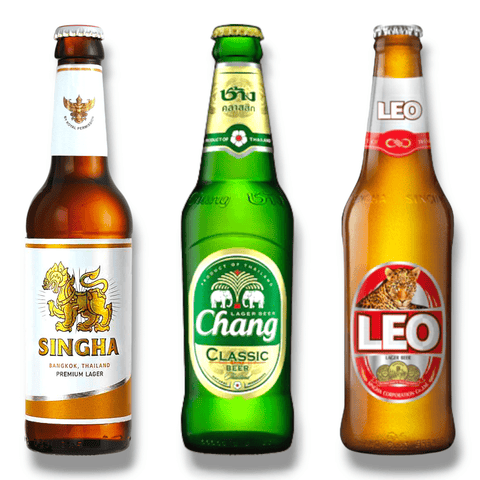 Thailand Bier Set – Singha, Chang & Leo Lager