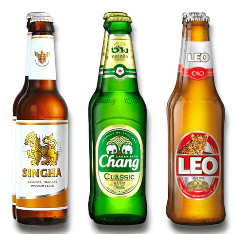 Thailand Bier Set – Singha, Chang & Leo Lager