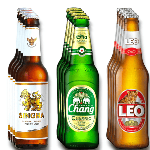 Thailand Bier Set – Singha, Chang & Leo Lager