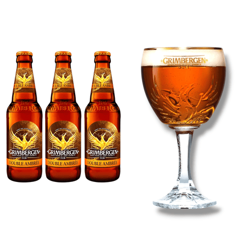 Grimbergen Bier mit Originalglas – mehrere Sorten zur Auswahl