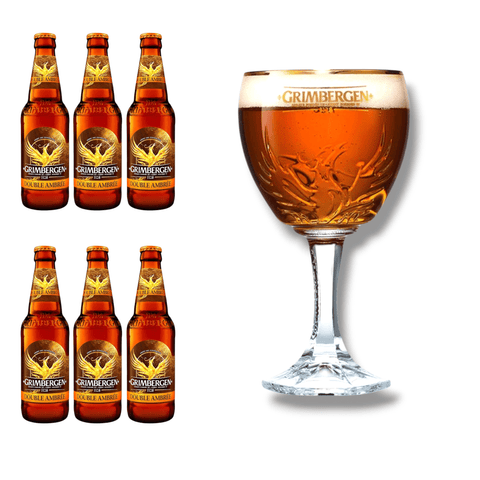 Grimbergen Bier mit Originalglas – mehrere Sorten zur Auswahl