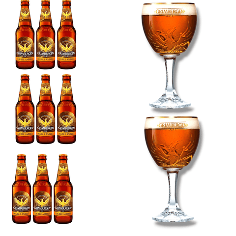 Grimbergen Bier mit Originalglas – mehrere Sorten zur Auswahl