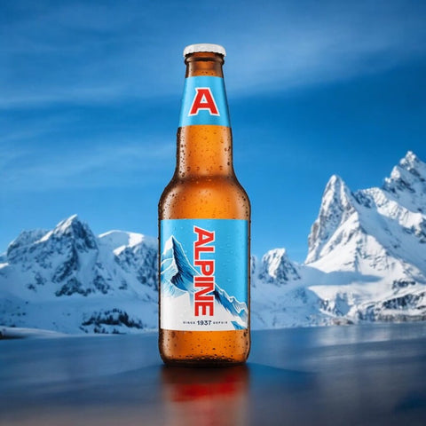 Moosehead Alpine Lager Flasche 341ml  - Leichtes Lagerbier aus Kanada mit 5% Vol.