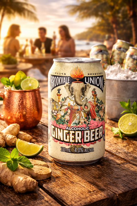 Brookvale Union Alcoholic Ginger Beer 0,33l – Premium Ingwerdrink 4,0 % Vol.
