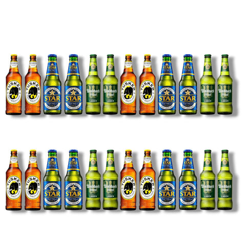 24er Afrika Bierpaket mit Bieren aus Nigeria, Namibia und Kenia