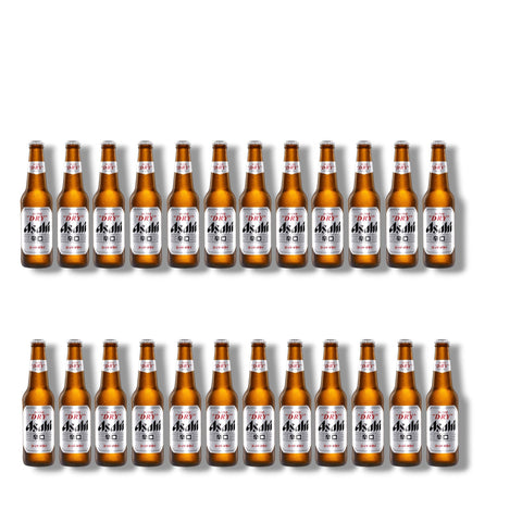24 Flaschen Asahi Super Dry 330 ml japanisches Lagerbier