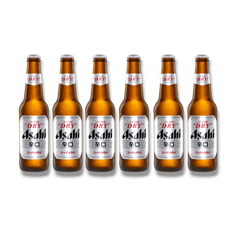 6 Flaschen Asahi Super Dry 330 ml japanisches Lagerbier