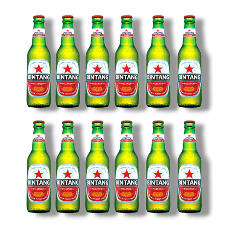 12er-Pack Bintang Bier 330 ml – indonesisches Lagerbier für gesellige Runden