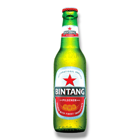 Einzelflasche Bintang Bier 330 ml – indonesisches Lagerbier mit mildem, erfrischendem Geschmack