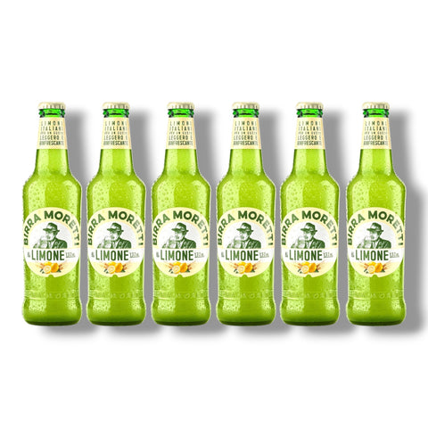 6 Flaschen Birra Moretti Limone à 0,33 l – erfrischendes italienisches Zitronenradler