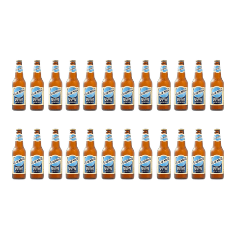 Blue Moon Belgian White 24 x 330ml – großer Vorratspack mit fruchtigem, unfiltriertem Weißbier, ideal für Events & Bierliebhaber