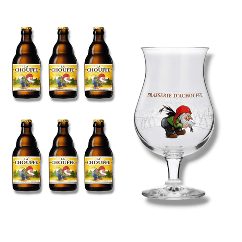 La Chouffe Geschenkset- belgisches Bier & Orignalglas