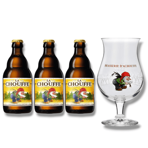 La Chouffe Geschenkset- belgisches Bier & Orignalglas
