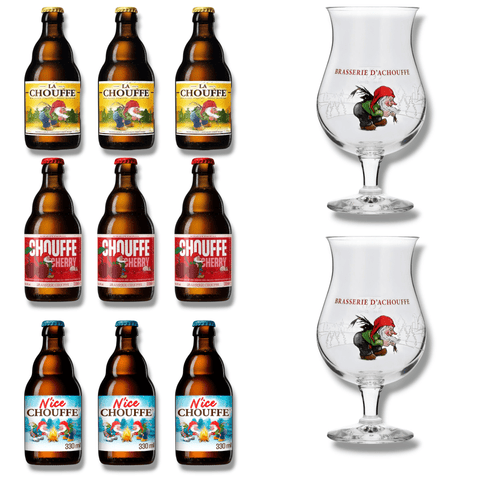 La Chouffe Geschenkset- belgisches Bier & Orignalglas
