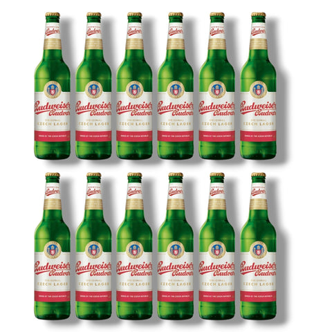 12 Flaschen Budweiser Budvar Original à 0,33 l – tschechisches Lagerbier mit 5,0 % Vol.