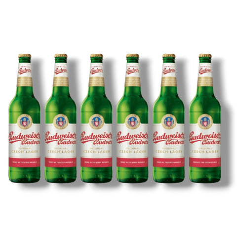 6 Flaschen Budweiser Budvar Original à 0,33 l – tschechisches Lagerbier mit 5,0 % Vol.