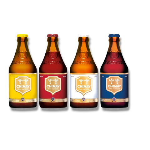Chimay Entdeckerpaket mit Blond Rouge Triple und Bleue