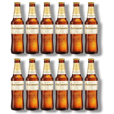 Club Colombia Dorada 12er-Paket mit 12 Flaschen à 330 ml – preisgekröntes Lagerbier aus Kolumbien