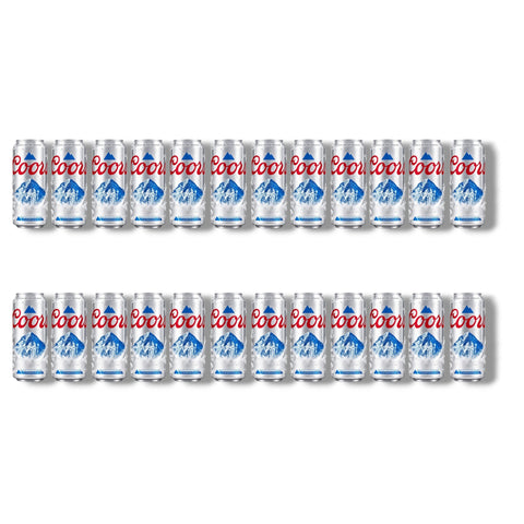 24 Dosen Coors 500 ml mit 4,3 Prozent Alkohol