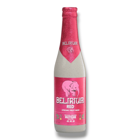 Delirium Red Kirschbier 330 ml – belgisches Fruchtbier in Porzellanflasche mit rotem Elefanten