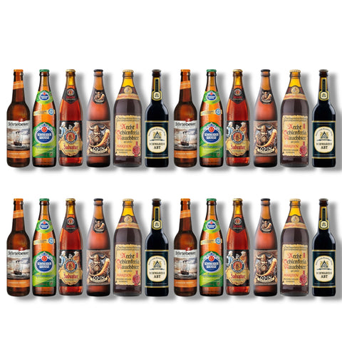 24er Deutsche Bierspezialitäten mit je zwei Flaschen der sechs Sorten