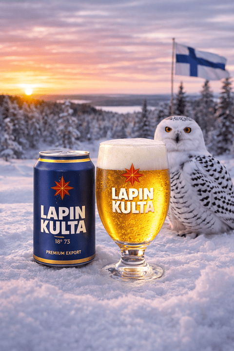 MHD 11.11.26 - Lapin Kulta Premium Lager Bier Dose 0,33l – Finnisches Lagerbier 5,2 % Vol.