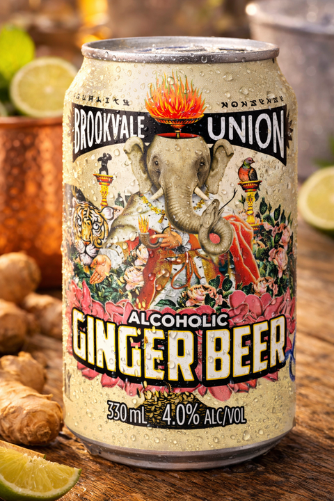 Brookvale Union Alcoholic Ginger Beer 0,33l – Premium Ingwerdrink 4,0 % Vol.