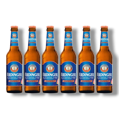 6 Flaschen Erdinger Alkoholfrei Grapefruit à 0,33 l – isotonisches Biermischgetränk mit Pink Grapefruit