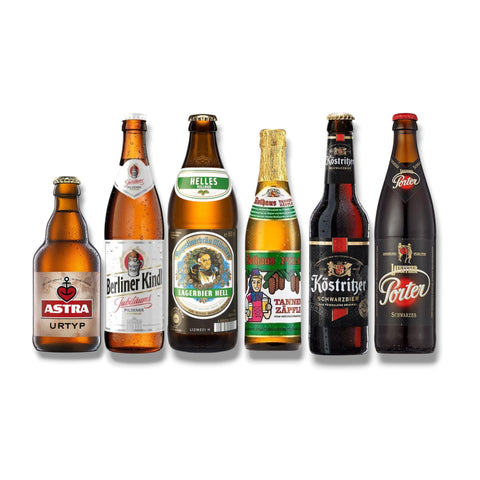 Deutschland Bierpaket mit Astra Augustiner Rothaus Berliner Kindl Köstritzer und Lausitzer Porter