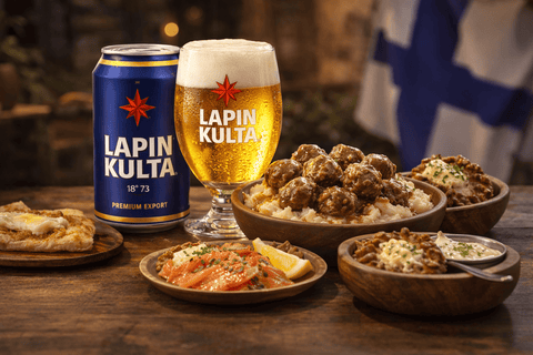 MHD 11.11.26 - Lapin Kulta Premium Lager Bier Dose 0,33l – Finnisches Lagerbier 5,2 % Vol.