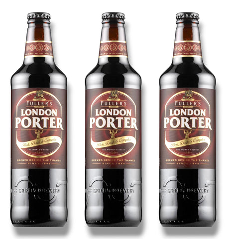 3 Flaschen Fuller’s London Porter à 0,5 l – englisches Porter mit Schokoladen- und Kaffeenoten