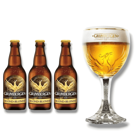 Grimbergen Bier mit Originalglas – mehrere Sorten zur Auswahl
